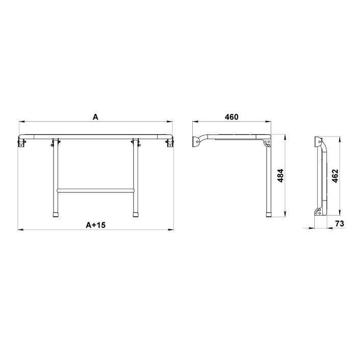Скамья складная из ироко под заказ, арт. 050104T,          Техномарин 