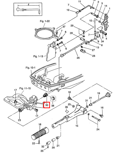 Уплотнение резиновое (3M2-66226-0) M9,9/M15, MFS25A-30, M40C, M90A, MFS30B, M18, M30A3, M30A4 (Tohat, арт. 345-66226-0,          TOHATSU 