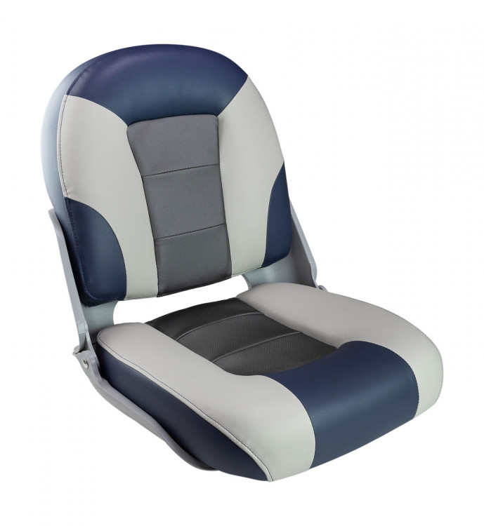 Кресло SKIPPER PREMIUM с высокой спинкой, синий/серый/темно-серый 