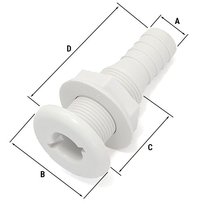 Разъем водосброса пластиковый под шланг 19 мм, арт. C11854,          Easterner 