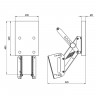 Транец выносной с регулировкой угла наклона для ПЛМ до 25 л.с. (65 кг) ФБС 