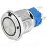 Кнопка с фиксацией, подсветка синяя, 12 В, д. 19мм, арт. 4620136058834,          Marine Rocket 