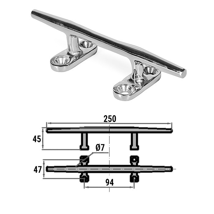 Утка швартовая усиленная 254мм, арт. 0623-0110,          CIM 