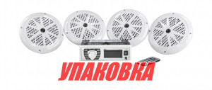 Морская акустика 1DIN PYLE PLMRKT38W, комплект (упаковка из 4 шт.)