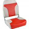 Кресло складное мягкое ECONOMY с высокой спинкой, цвет серый/красный 