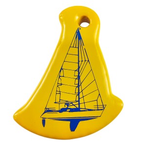 Брелок плавающий "Яхта", желтый