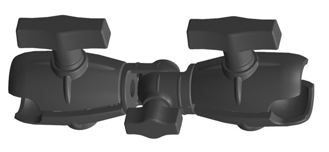 Соединительная муфта нейлон двойная шарнирная-C-DLG3A, VIN-C-DLG3A, арт. VIN-C-DLG3A,          SEA-PRO 