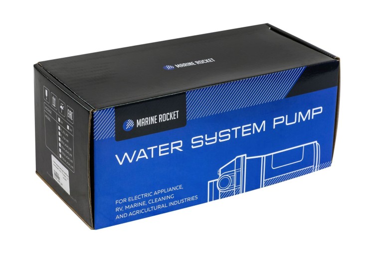 Помпа водоподающая мембранная Marine Rocket, 24 В, 17 л/мин, 2.8 бар, 7А, арт. DD24_4045_MR,          MARINE ROCKET 