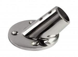 Основание стойки леера (25,4 мм), 45 град, круглое, Marine Rocket