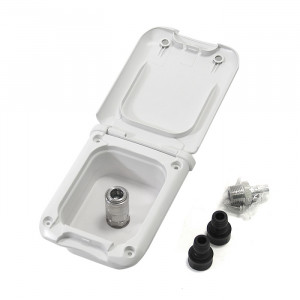 Внешний вывод в боксе с быстросъемным штуцером 1/2" SUNFINE, белый