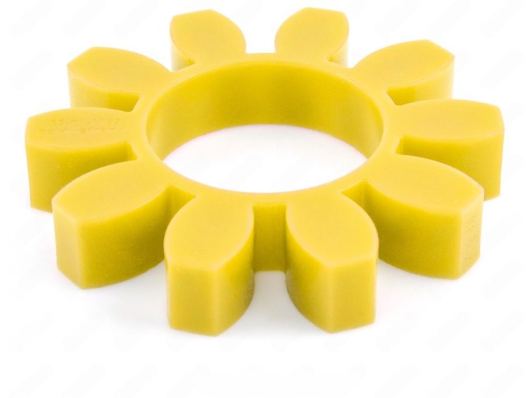 Вставка упругой муфты эластичная (звездочка) 200*100*34 , M92/красный , с отверстием, 10 лучей бочкообразной формы, 33-01-1155-poly , арт. 33-01-1155-poly,          Полиуретан 