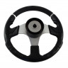 Рулевое колесо NISIDA обод черный, спицы серебряные д. 320 мм 