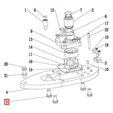 Болт М10*1,25-25 водомет WT25/30P (372-30005) (PREMARINE), арт. T30-30005,          PREMARINE 