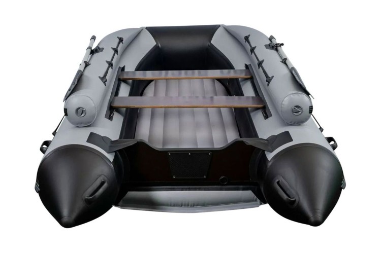 Надувная лодка ПВХ, RiverBoats RB 370 НДНД, ф/б, серо-белый, арт. RB370NDFBGW,          RiverBoats 