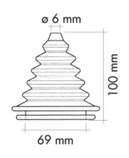 Уплотнитель для тросов управления черный, д. 69 мм, арт. CU2818,          CanSB  Уплотнитель для тросов управления черный, д. 69 мм, арт. CU2818,          CanSB