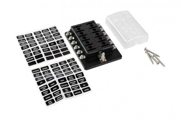 Блок на 12 предохранителей с индикацией исправности предохранителя, Marine Rocket, арт. 4620136033718,          MARINE ROCKET 