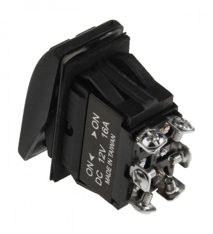Переключатель двухпозиционный ON-ON 12В/16А 6Р с подсветкой, арт. AES111855,          AES.Co 