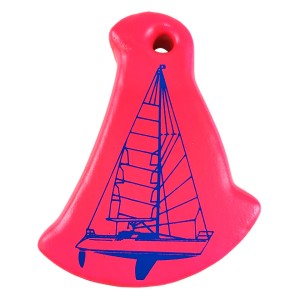 Брелок плавающий "Яхта", розовый