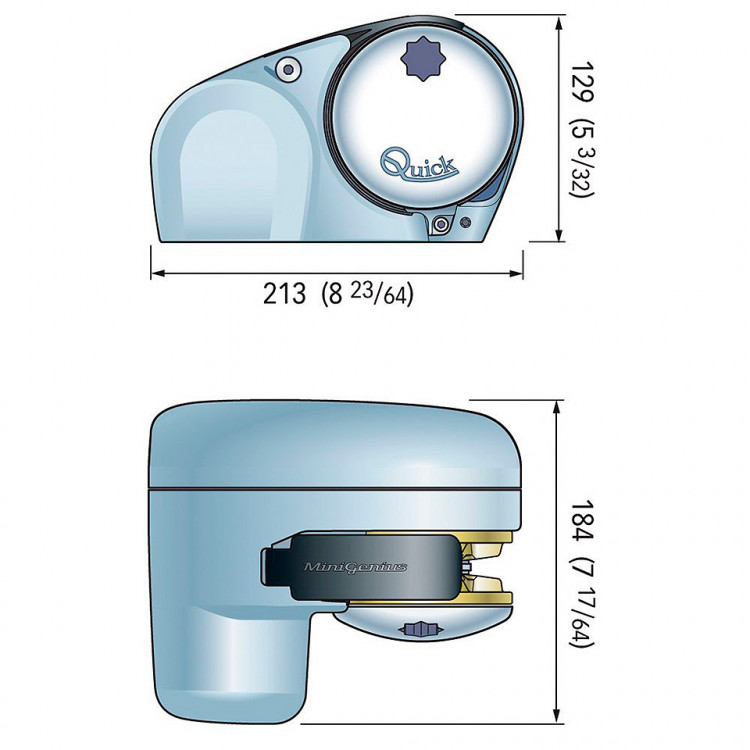 Якорная лебедка "Mini Genius 150" со звездочкой под трос, арт. 10246662,          Quick  Якорная лебедка "Mini Genius 150" со звездочкой под трос, арт. 10246662,          Quick