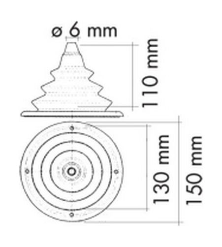 Уплотнитель для тросов управления черный, д. 152 мм, арт. CU2810,          CanSB  Уплотнитель для тросов управления черный, д. 152 мм, арт. CU2810,          CanSB