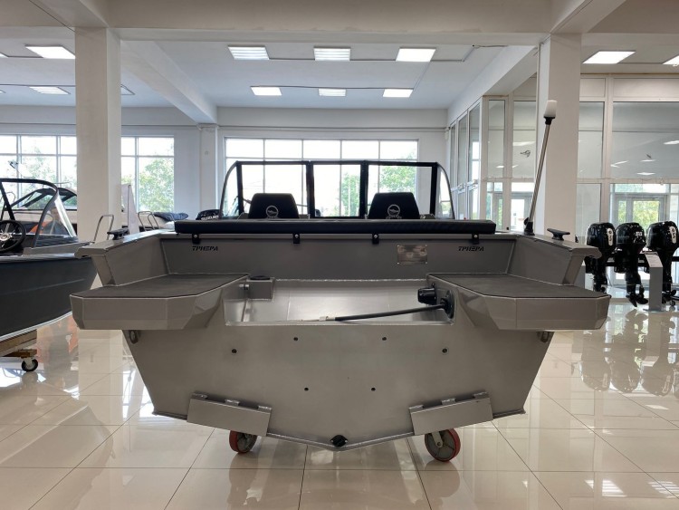 Моторная лодка, ТРИЕРА 460 FISH, серый с Suzuki DF50ATL, арт. KITTR4,          Триера 