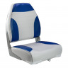 Кресло мягкое складное Classic, обивка винил, цвет серый/синий, Marine Rocket 