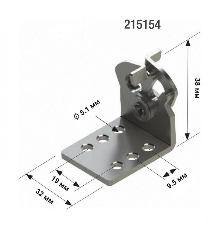 Крепление для 2-х тросов ДУ, арт. 215154,          PRETECH 