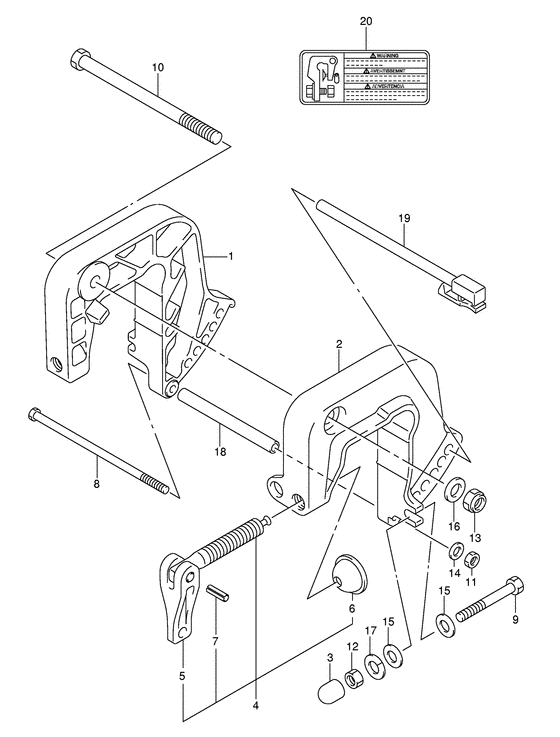 Кронштейн, зажим Suzuki, BRACKET,CLAMP PORT, 4112191J200EP, 4112191J000EP , арт. 4112191J200EP,          SUZUKI 