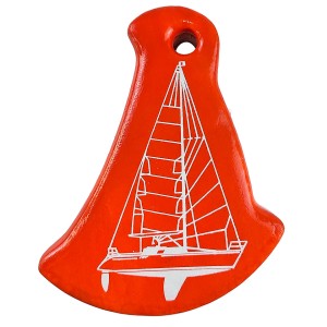Брелок плавающий "Яхта", оранжевый