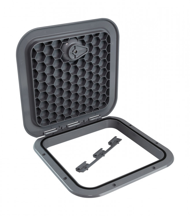 Люк смотровой 373 х 373 мм, серый, арт. SP2745,          CAN-SB  Люк смотровой 373 х 373 мм, серый, арт. SP2745,          CAN-SB