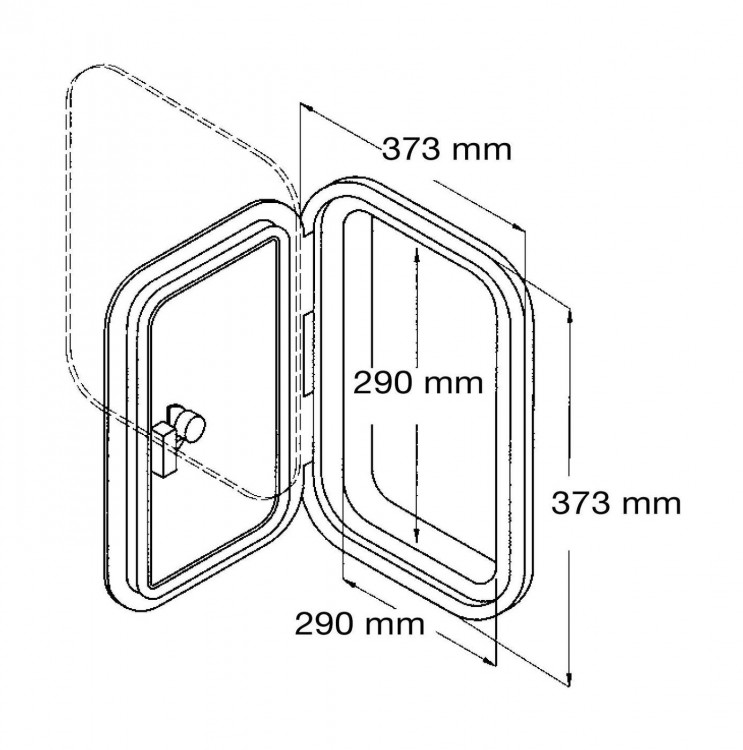 Люк смотровой 373 х 373 мм, серый, арт. SP2745,          CAN-SB  Люк смотровой 373 х 373 мм, серый, арт. SP2745,          CAN-SB