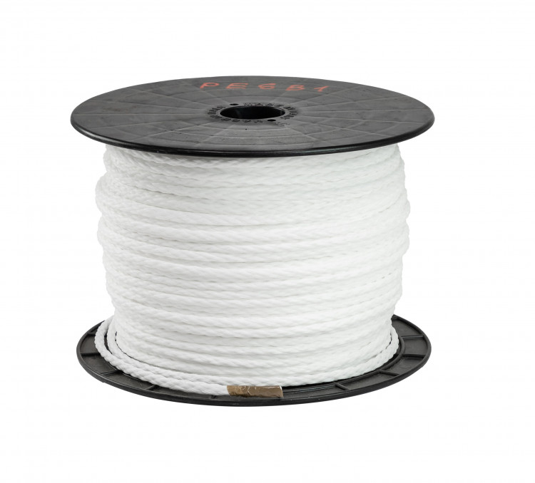 Трос полиэтиленовый, белый, d 8 мм, L 200 м, арт. PE8BIM,          Monteisola Corde 