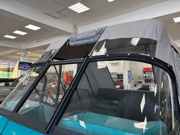 Моторная лодка, Триера 470 FISH, бирюзовый с Suzuki DF70ATL, арт. KITTR26,  