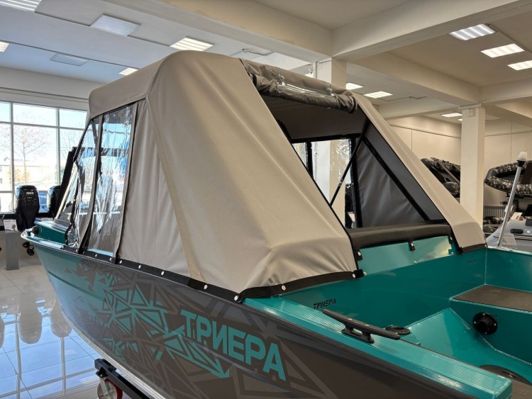 Моторная лодка, Триера 470 FISH, бирюзовый с Suzuki DF70ATL, арт. KITTR26,  