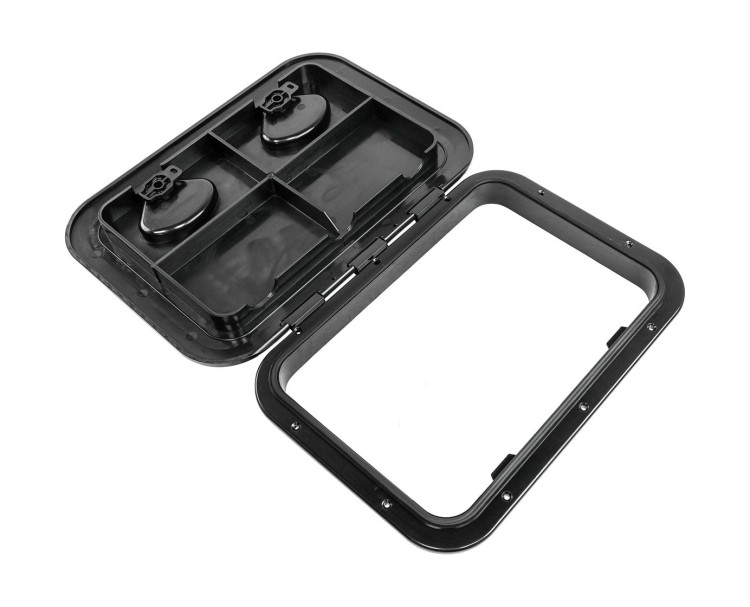 Люк смотровой 315 х 440 мм, черный, арт. MR073B,          MARINE ROCKET 