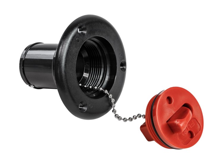 Горловина заливная для топлива, пластиковая, черная, под шланг 38 мм, Marine Rocket, арт. BD060438Black_MR,          MARINE ROCKET 