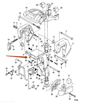 Пружина механизма переключения передач Mercury  813028