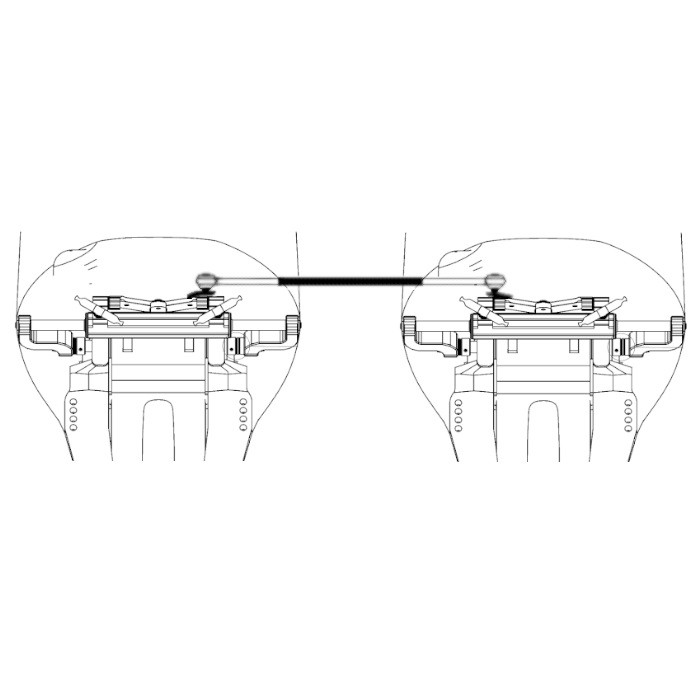 Тяга рулевая для соединения двух гидроцилиндров GS, 650-770 мм, арт. 010251T,          Техномарин 