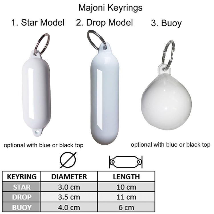 Брелок "Solid head", белый (шарообразный), арт. 10249219,          Majoni 