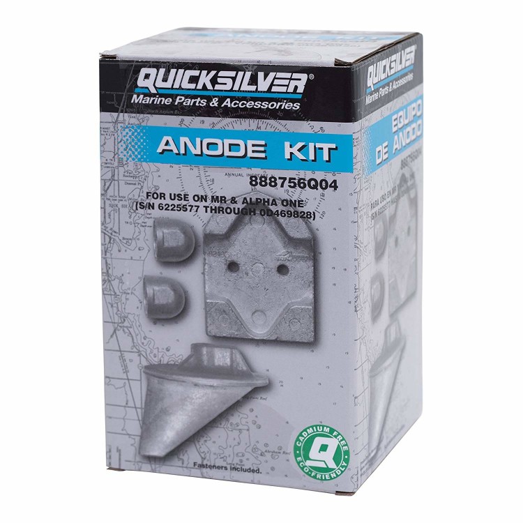 Комплект анодов алюминиевых ANODE KIT (ALUM) MR и ALPHA ONE 1984-1990 г. QS, арт. 888756Q04,          MERCURY 
