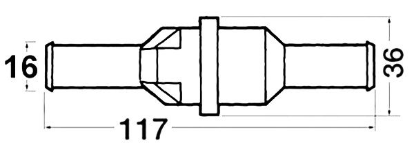 Клапан-"непроливайка" для топливного вентиляционного шланга, арт. 10263619,          SeaFlo 