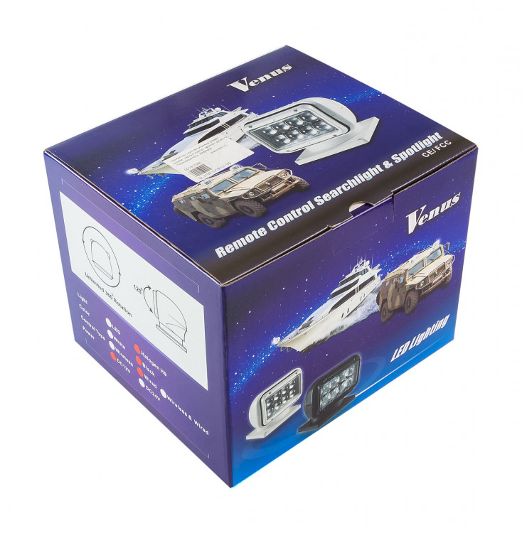 Прожектор с дистанционным управлением, черный корпус, галоген, джойстик, модель 310, арт. SL31051DCB12VSD,          Allremote 