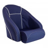 Кресло ROMEO мягкое, подставка, обивка ткань Markilux темно-синяя 