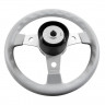 Рулевое колесо DELFINO обод серый,спицы серебряные д. 310 мм 