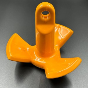 Якорь речной 3-х лепестковый (Оранжевый) с ПВХ покрытием 3.6кг (Allshine)