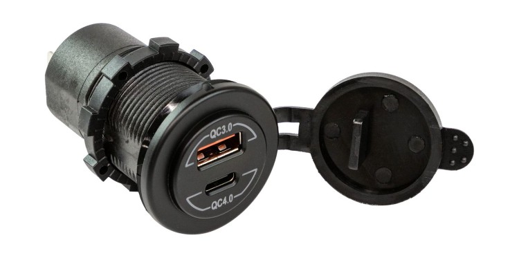 Разъем USB QC3.0 5в 2.4А и USB QC4.0, арт. 4620136058490,          MARINE ROCKET 