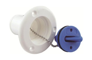 Горловина заливная для воды, пластиковая, белая, под шланг 38 мм, Marine Rocket