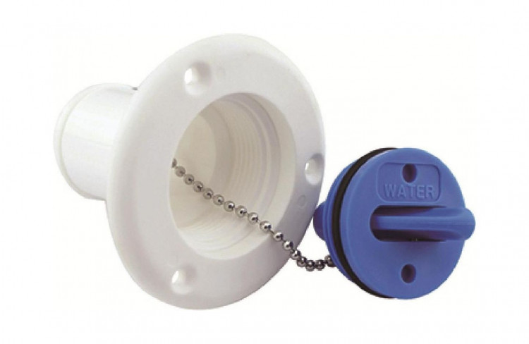 Горловина заливная для воды, пластиковая, белая, под шланг 38 мм, Marine Rocket, арт. BD060538_MR,          MARINE ROCKET 