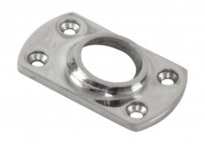 Основание стойки леера 1" (25.4 мм), 60 град, прямоугольное под сварку