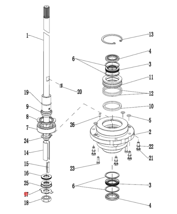 Шайба стопорная импеллера №805 (PNFM40E-31017) (PREMARINE), арт. T40-31017,          PREMARINE 